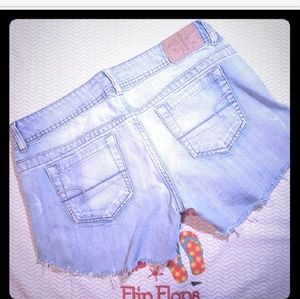 Denim american eagle shorts size 12